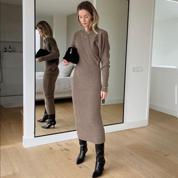 LVIR Dresses & Skirts - LVIR asymmetric merino wool sweater dress, S